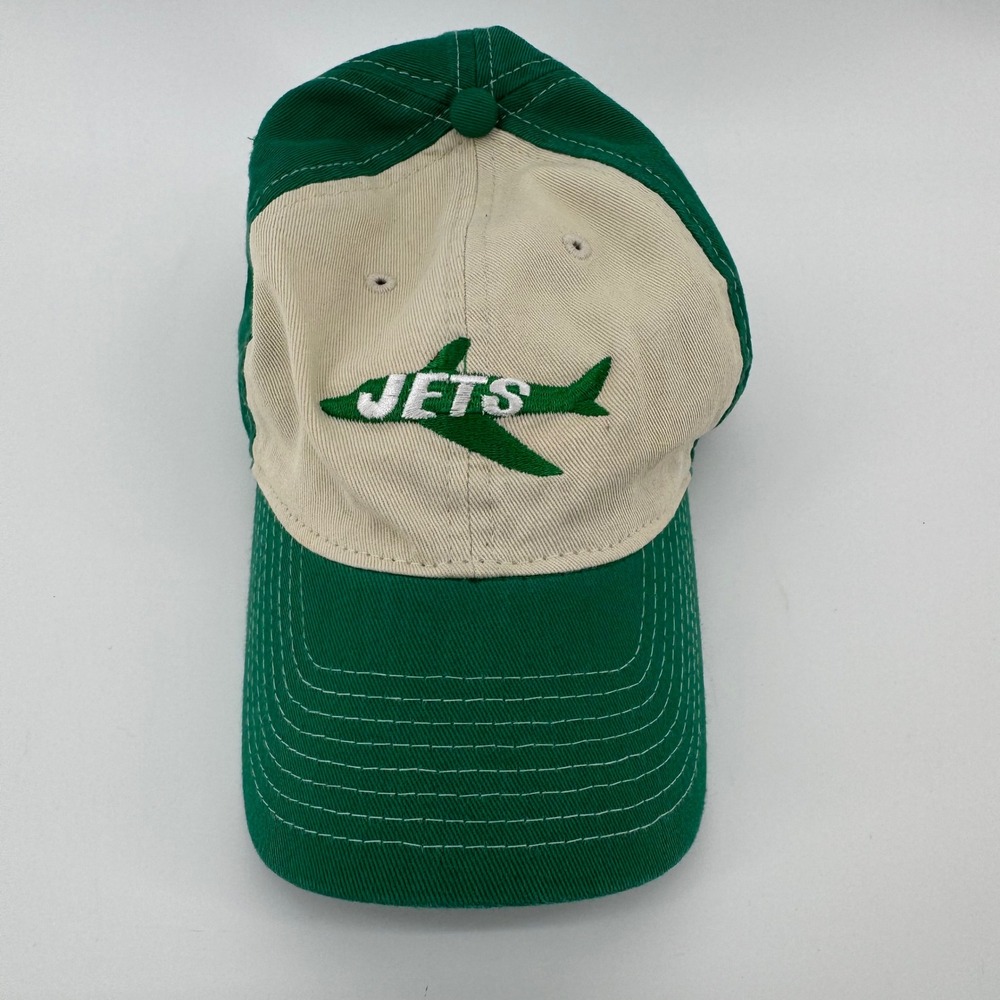 Reebok NFL Gridiron Classic New York Jets Hat Green Cream Plane Logo Strapback